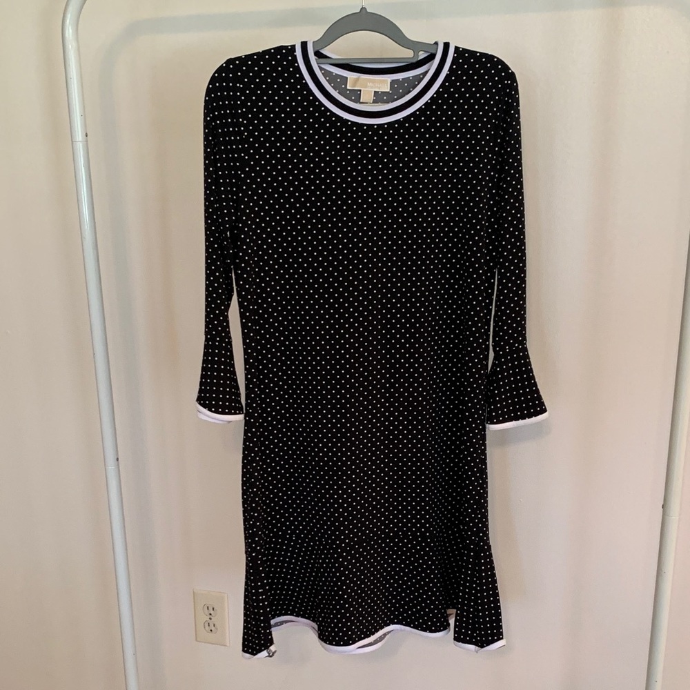 Michael Kors Black Dress with White Dots